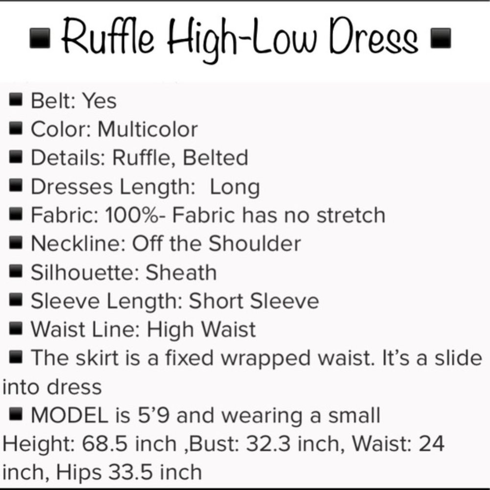 Gray/White Ruffle High-Low Flounce Dress L/8/10/12 - Picture 4 of 4